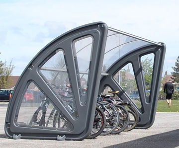 Aero™ - contemporary cycle shelter for 10 bikes