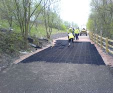 Grassroad - plastic grass paver for low-traffic parking areas