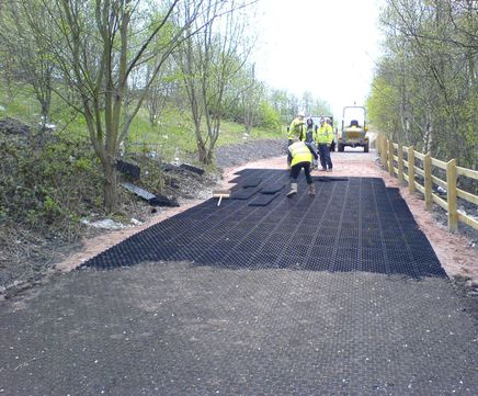 Grassroad - plastic grass paver for low-traffic parking areas