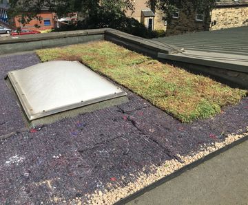 Grassroof - paving overlay system to convert flat roofs to green roofs