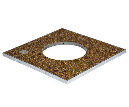 Arboresin precast tree grille with infilled aggregate