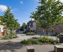 StrataCell™ tree pits for London community rain garden