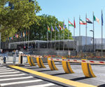 Raptor Bollard - steel retractable PAS 68 bollard for access control