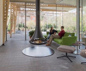 Blue quarry tiles for Foster + Partners Maggie's Centre