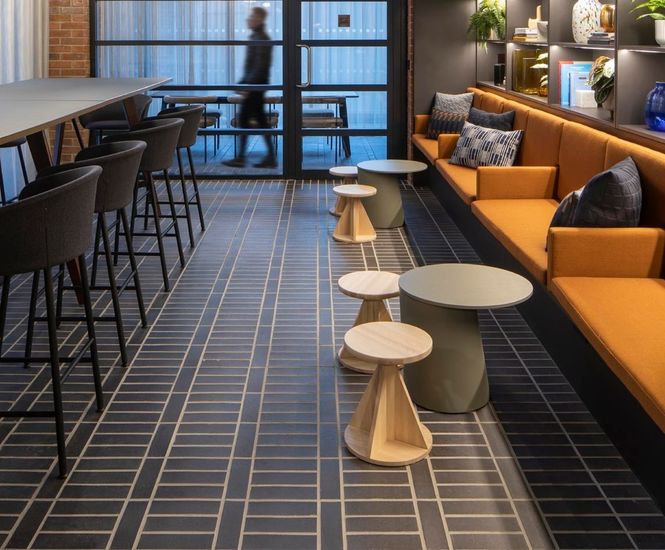 Staffordshire Blue quarry tiles for luxury apartments