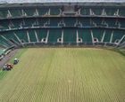 Sand slit drainage, Twickenham stadium