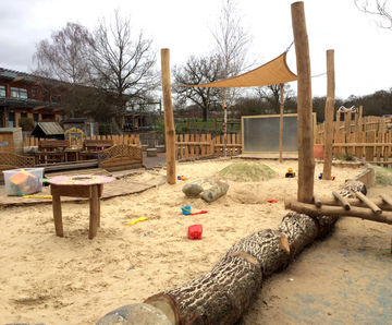 Sand play landscapes and play environments