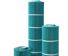 Antimicrobial polyester process filter cartridges