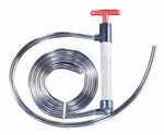 Plastic, hand-operated drum pumps