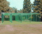 Heavy-duty 4-bay fixed-frame cricket cage and net