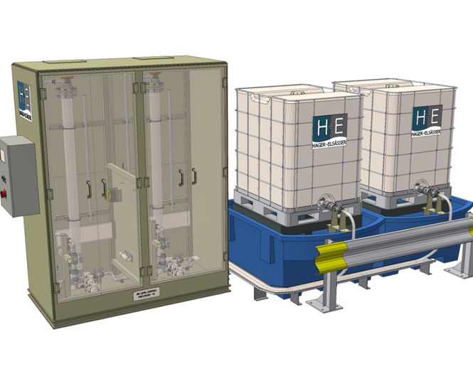 SecureChem IBC Chemical Dosing System - plastic chemical dosing unit
