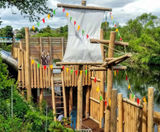 Bespoke wooden pirate ship - Peter Pan themed play area - on this page