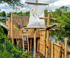 Bespoke wooden pirate ship - Peter Pan themed play area