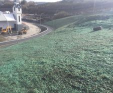 Verdyol Biotic Earth used for slope surface preparation