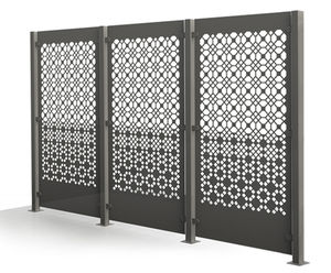 Glass or metal modular privacy screens for balconies