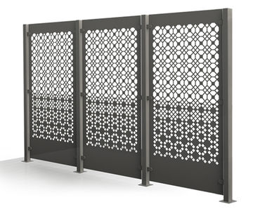 Glass or metal modular privacy screens for balconies