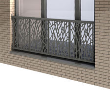 Designer metal and glass Juliet balcony systems