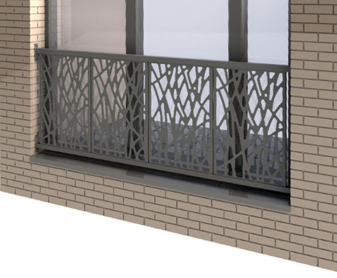 Designer metal and glass Juliet balcony systems