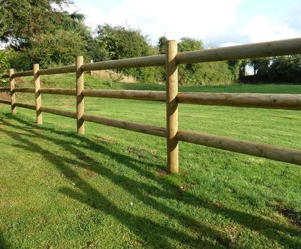 Prestige™ scalloped post and rail fencing