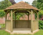 Hexagonal timber gazebos