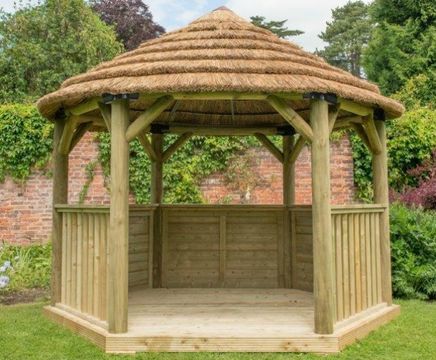 Hexagonal timber gazebos