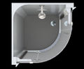Quadrant sectional shower cubicle