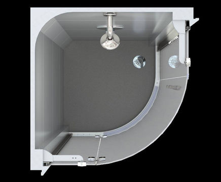 Quadrant sectional shower cubicle