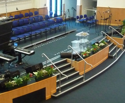Asset A20 acoustic seating for church auditorium