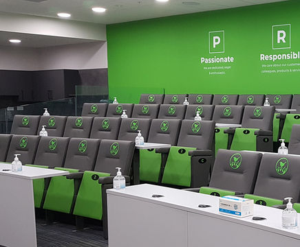 Primo auditorium seating and desking - Wren Kitchens