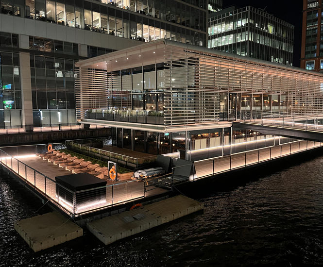 Decking for K1 and K2 floating pavilions - Wood Wharf