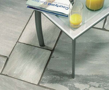 Greyfell hand-cut sandstone paving