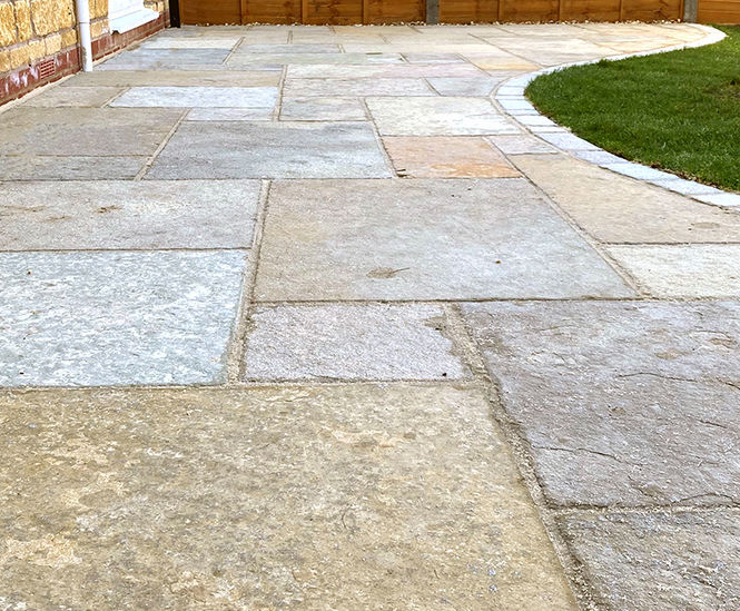 Lamb House  - National Trust limestone paving slabs