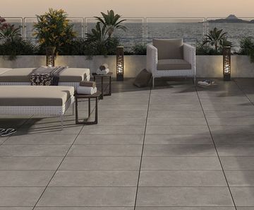 Hartland Charcoal stone-effect porcelain paving