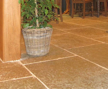 Shrewsbury tumbled limestone  flooring flagstones