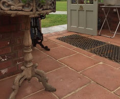 National Trust Chedworth reclaimed floor tiles – Burnt Terracotta
