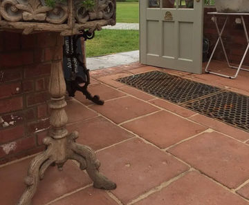 National Trust Chedworth reclaimed floor tiles – Burnt Terracotta