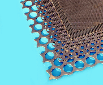 Perforated sheet and plate