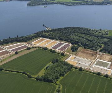 Reedbed system for potable water sludge treatment