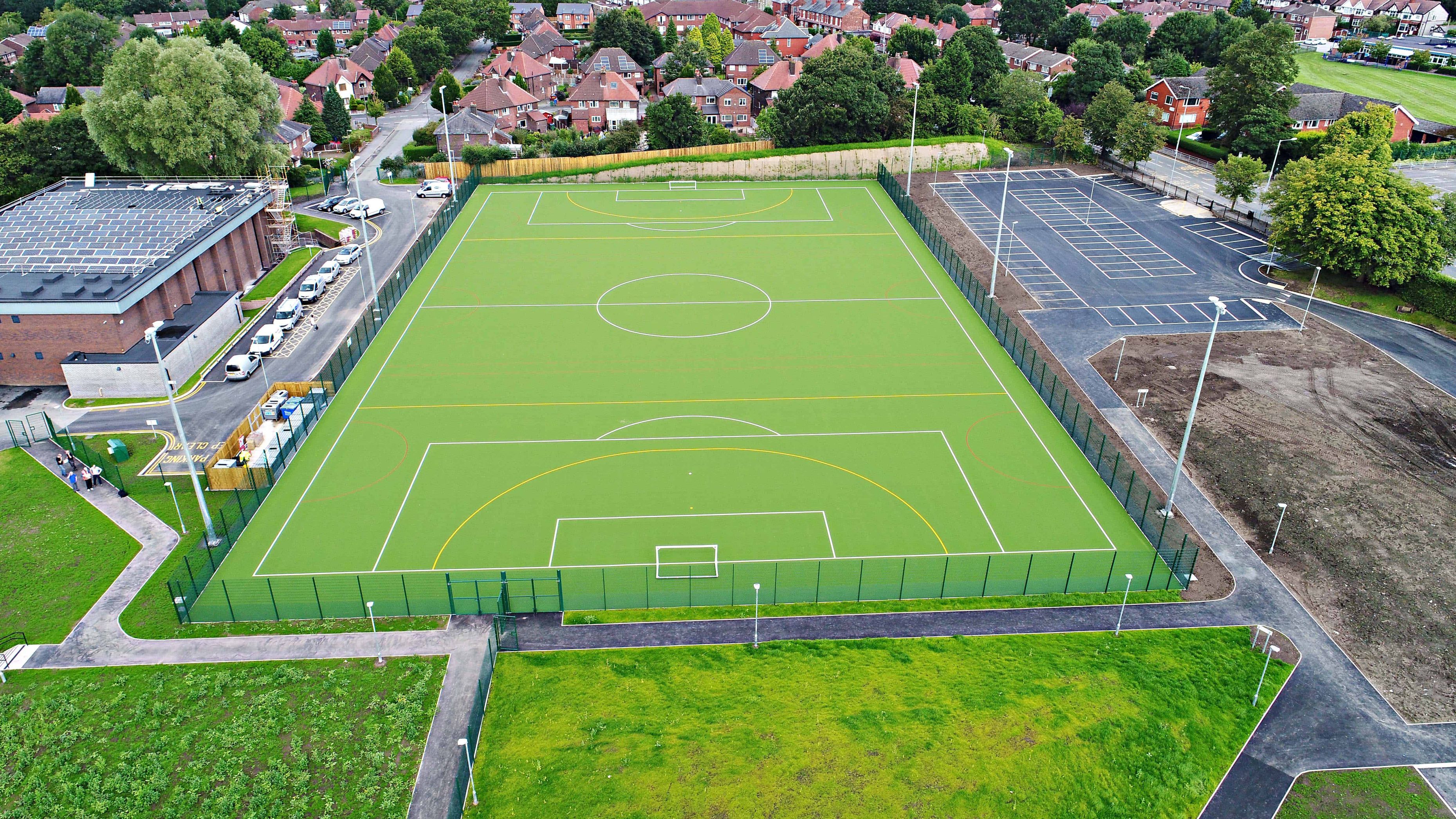 Artificial grass multi-use sports pitch - Werneth School | DCM Surfaces ...