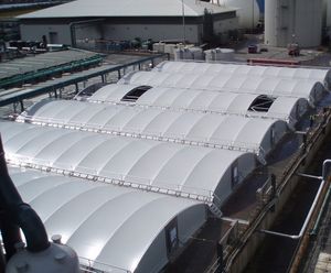 Odour Control Covers - fabric tank covers for odour and vapour control