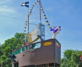Plaswood recycled plastic used for Glastonbury play ship - on this page