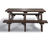 Hero - rectangular recycled plastic picnic table and bench set (4 people) 2