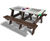 Hero - recycled plastic picnic table with activity top and benches 0