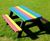 Recycled plastic picnic furniture, Pant du Vineyard café 3