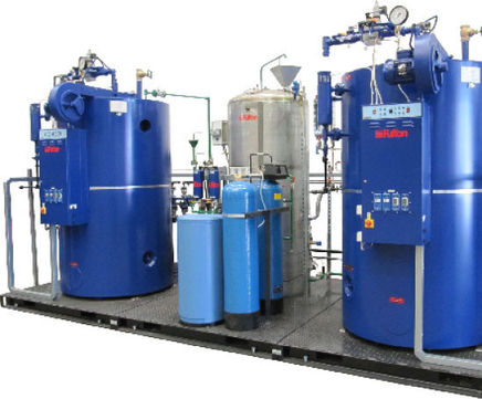 Skid-mounted packaged steam boiler plant