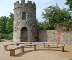 Bespoke timber benches for historic Lewes Priory