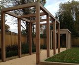 Hardwood pergolas and vent housings - Bishops Avenue, London - on this page