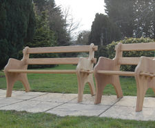 Burbage Bench - hardwood outdoor seating