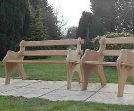 Burbage timber bench and seat