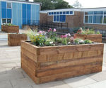 Softwood sleeper planters